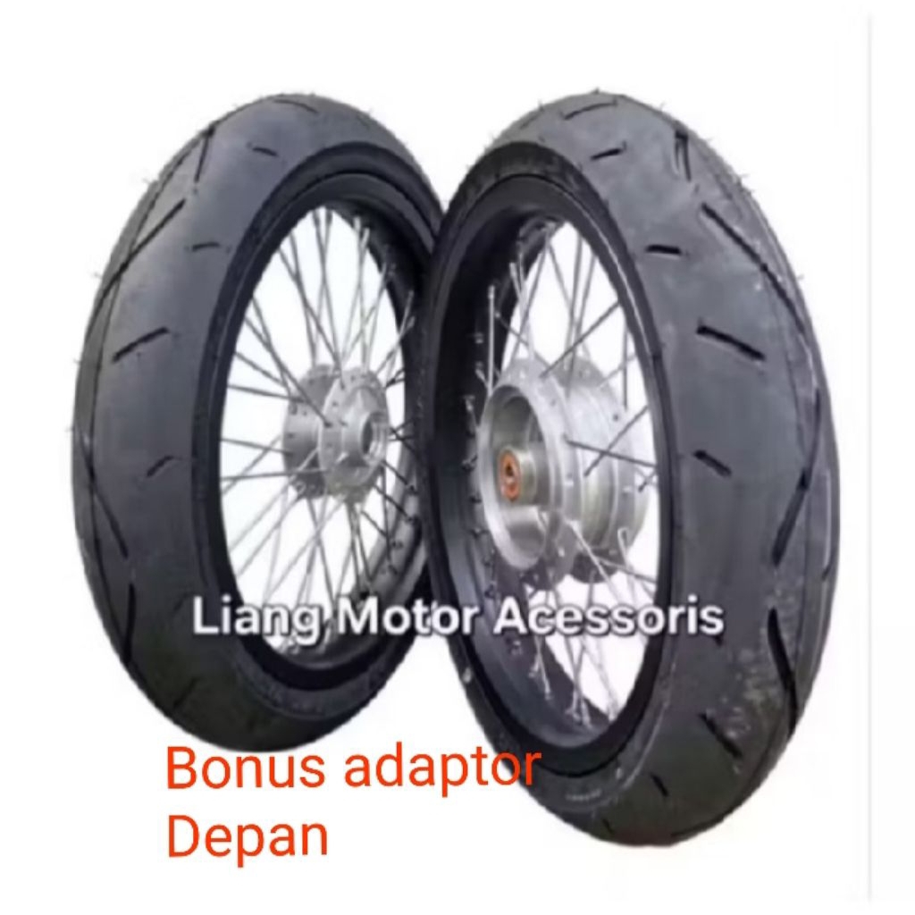 Paketan Velg Verza Cb Verza 215 250 ring 17 Velg Rossi Ban primax sk01 90/80+100/70 Bonus adaptor De