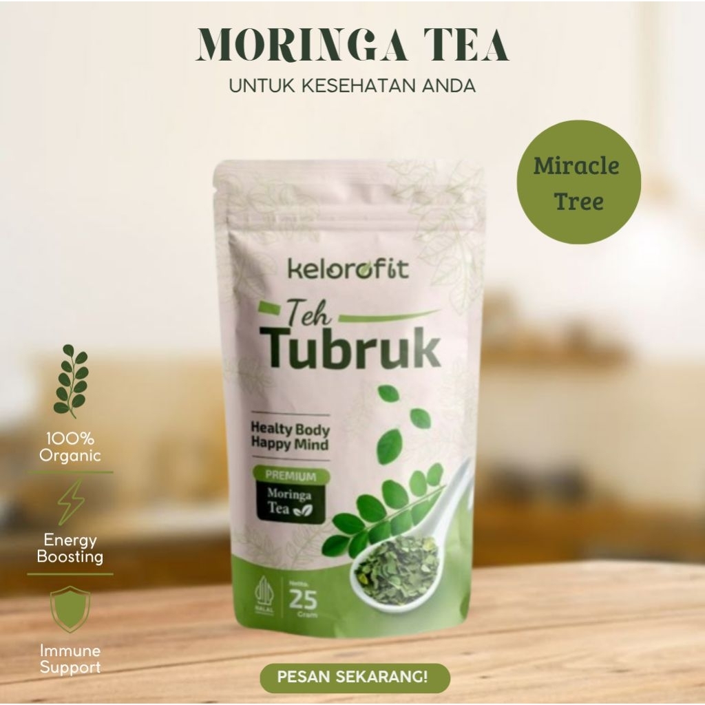 Teh Daun Kelor Organik / Premium Moringa Tea 100% Daun Kelor Organik,  [Teh Herbal ]