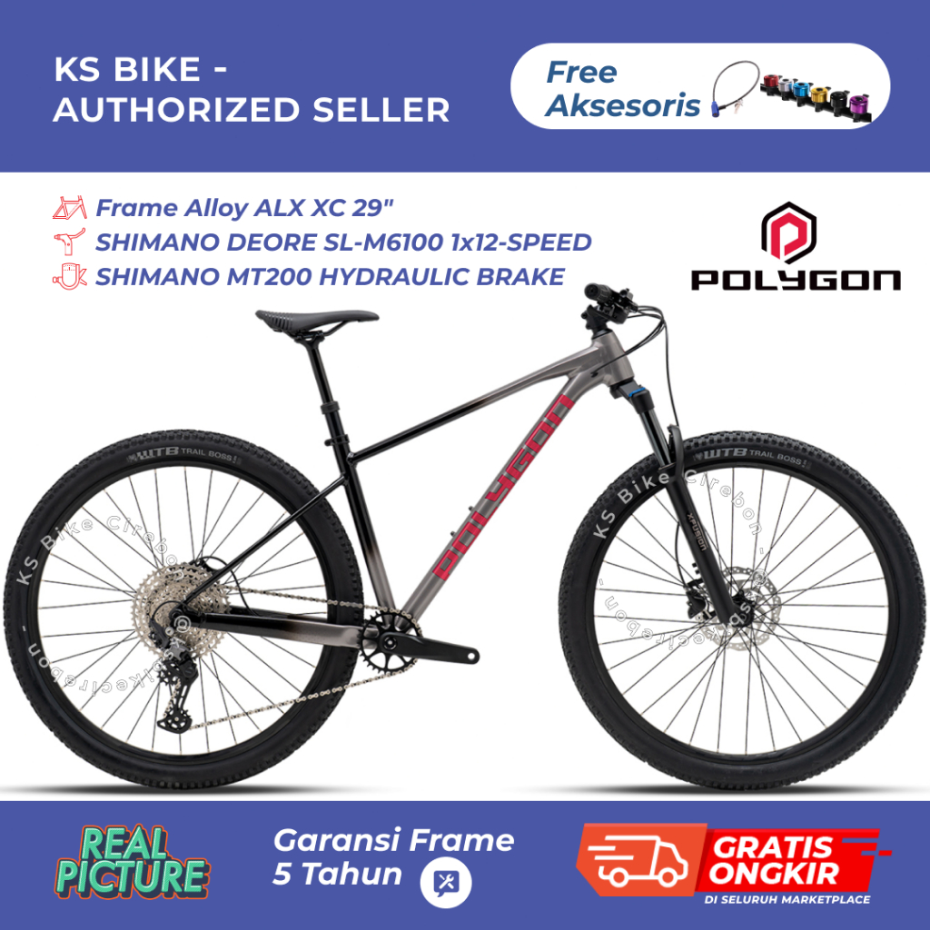 Sepeda Gunung MTB 29 Polygon Xtrada 6 Deore 1x12 Speed Hydraulic Disc Alloy Toko Sepeda KS Bike Cire