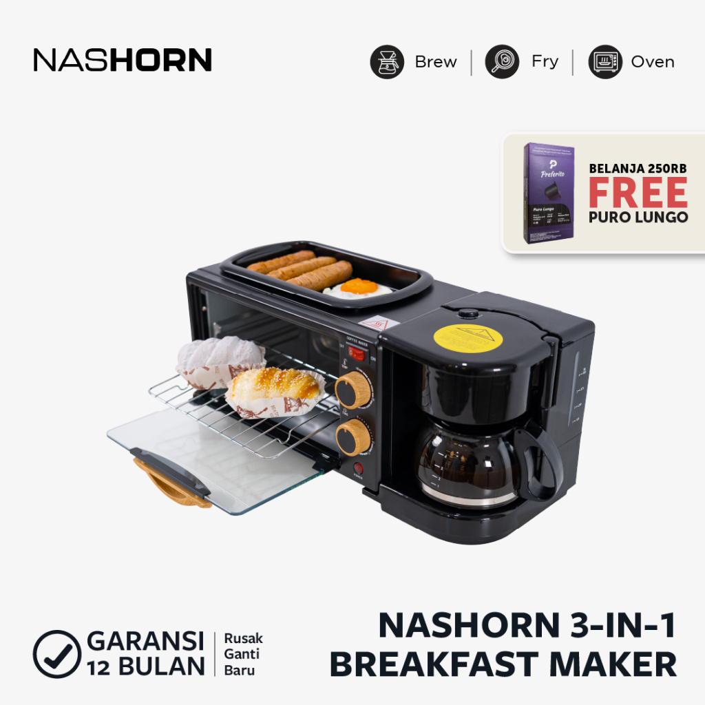 B Coffee Co. X NASHORN 3-in-1 Breakfast Coffee Maker