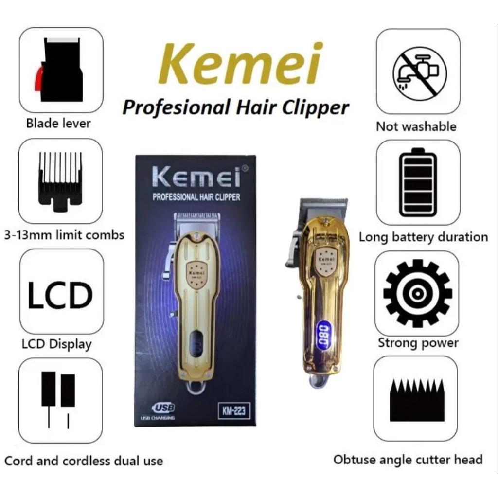 ALAT CUKUR RAMBUT KEMEI KM-223 BODY ABS
