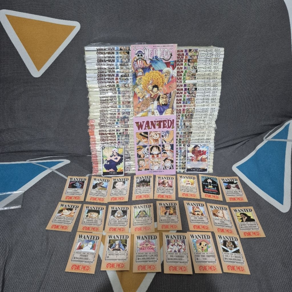 Paket Komik One Piece Vol 1-80 Bonus Wanted Card Onepiece Set Fulset Fullset Lengkap Manga