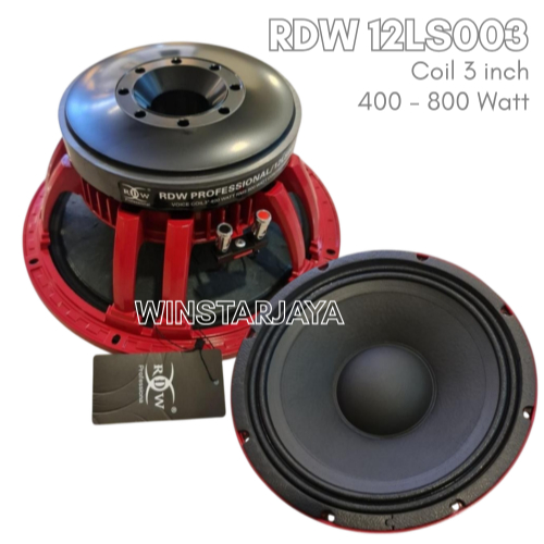 Speaker Komponen RDW 12LS003 Component Speaker RDW 12 LS 003 12Inch Subwoofer