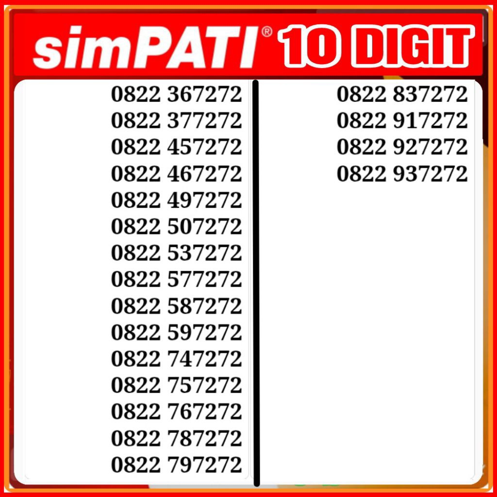 kartu perdana simpati 10 digit prabayar