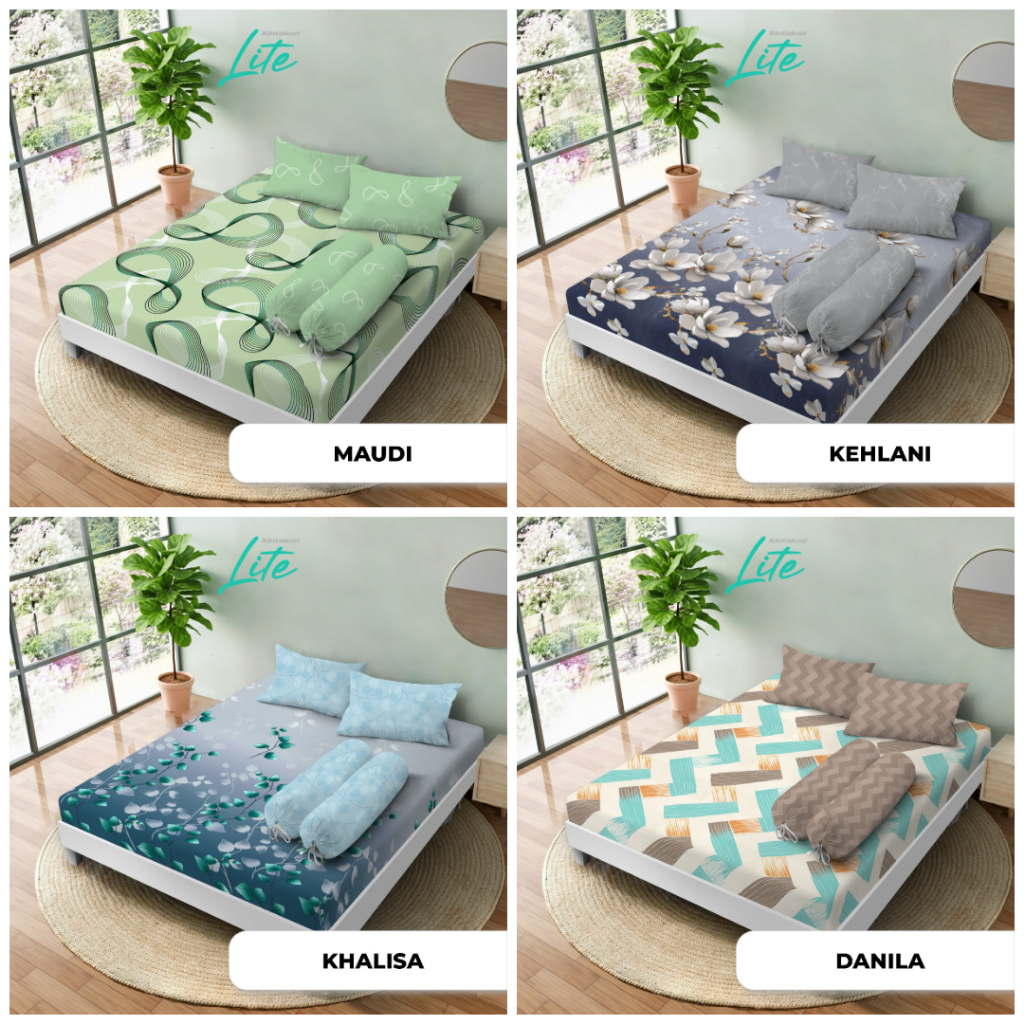 Kintakun LITE Sprei  Tanpa Sambungan King Size Uk. 180x200 Tinggi 30 cm