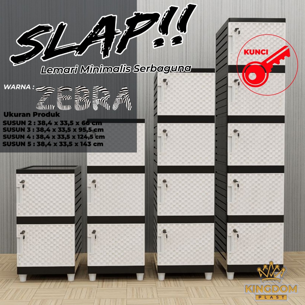 LEMARI PLASTIK KINGDOM SLAP AURORA LEMARI SERBAGUNA 1 PINTU