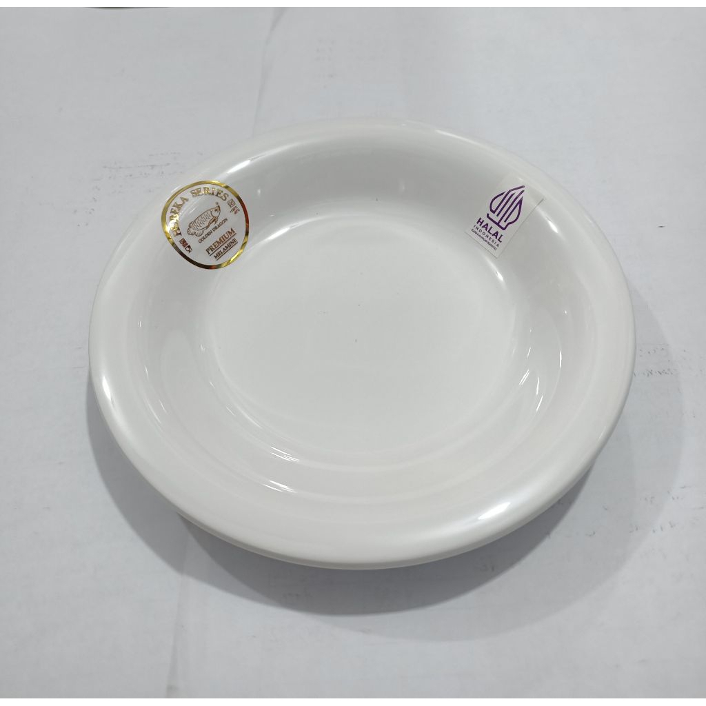 Piring Lontong 6 Inch Putih Horeka P6206 Melamin Golden Dragon