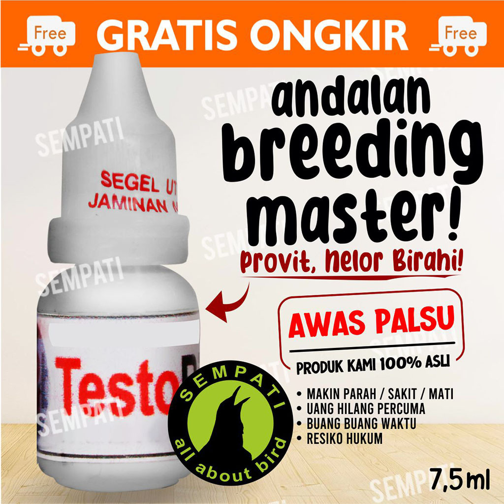 SEMPATI TESTO BIRD CAIR OM KICAU OBAT VITAMIN BURUNG MENINGKATKAN PRODUKSI HORMON TESTO TESTERON KES