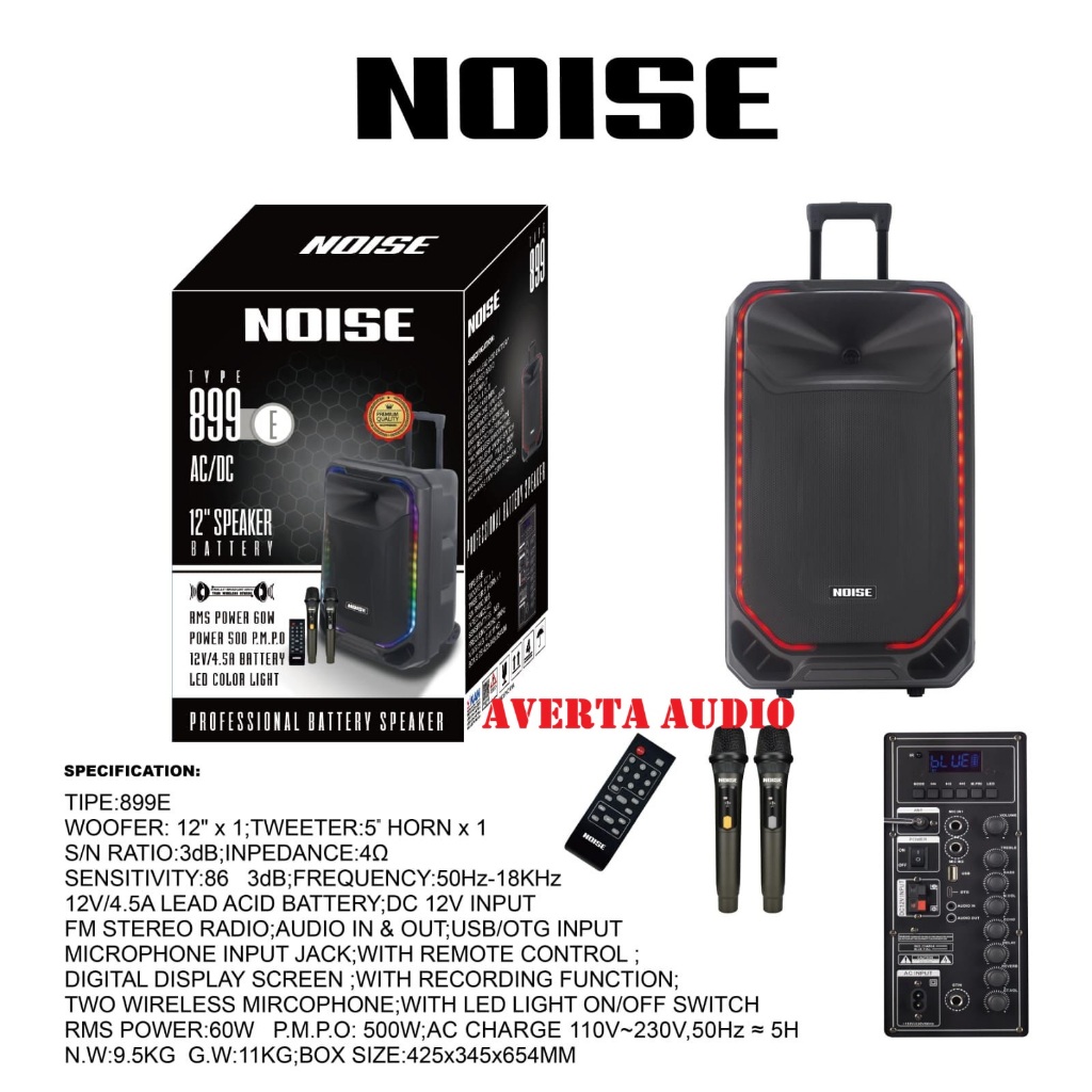 Noise Speaker Portable Wireless Noise 899 E 12 inch Bluetooth