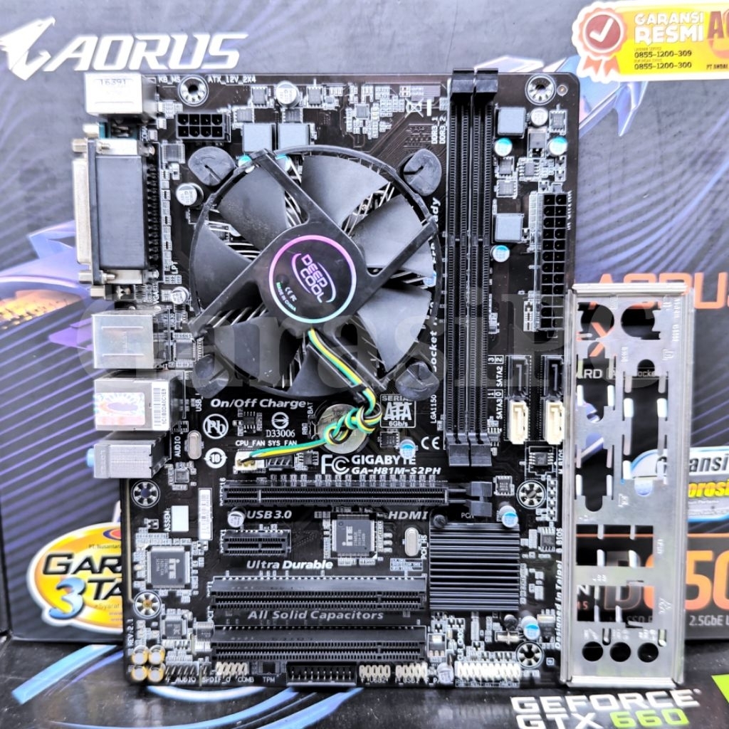 PAKET Motherboard Gigabyte H81 Processor Intel Core i3-4150 Haswell 3,50GHz Socket LGA 1150 DDr3