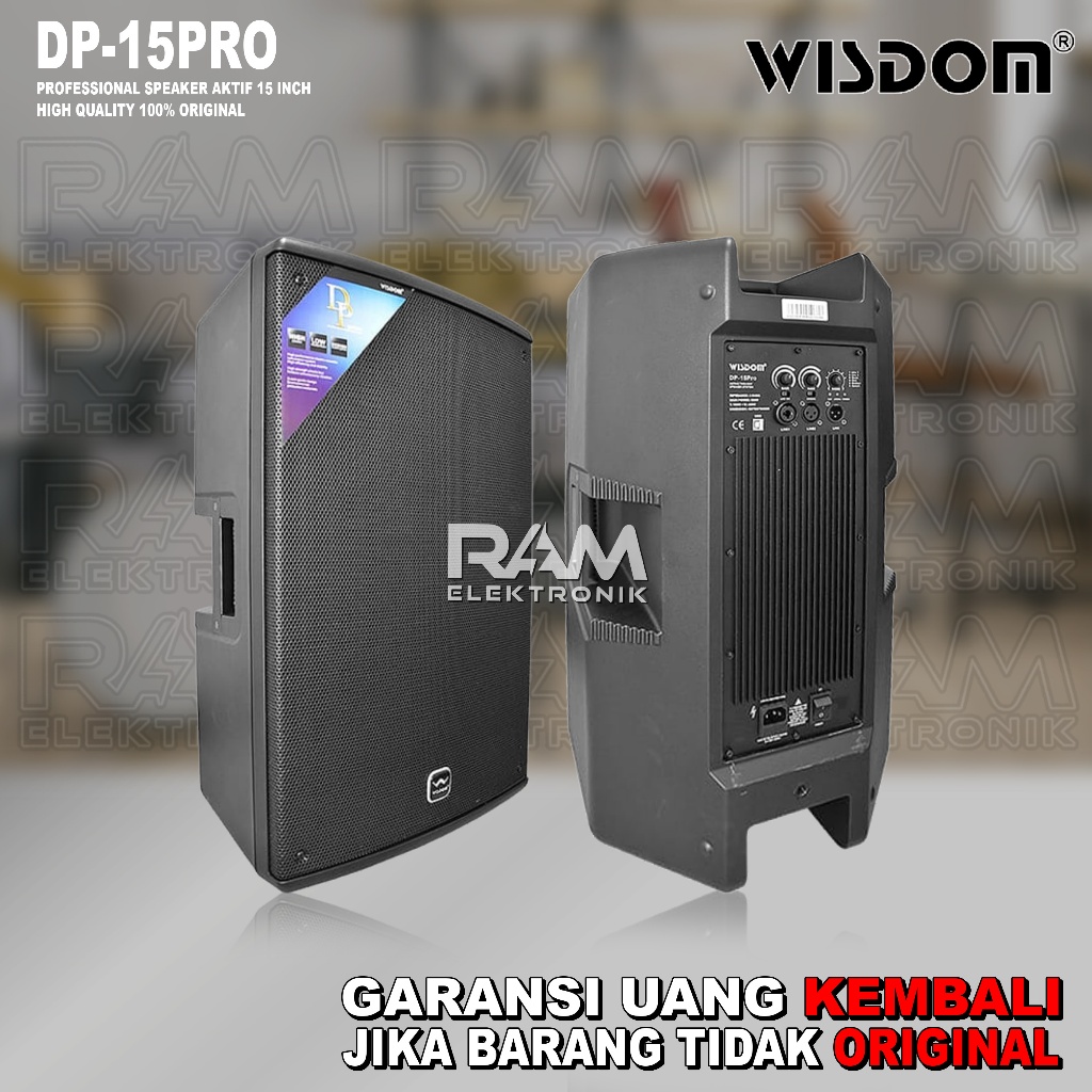 Speaker Aktif 15 Inch WISDOM DP15PRO | DP 15PRO | DP 15 PRO Original Harga 1 PCS
