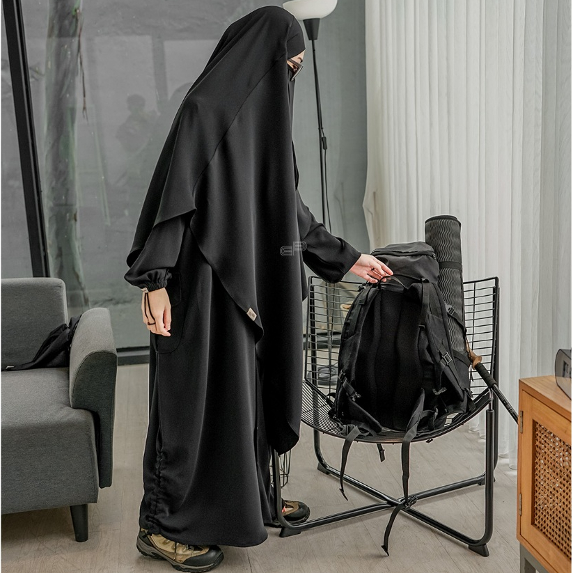 DMP Gamis Abaya Zyda | Baju Syar’i Simple Elegan ANTI UV  Casual Daily Umroh Lebaran  Dan French Khi