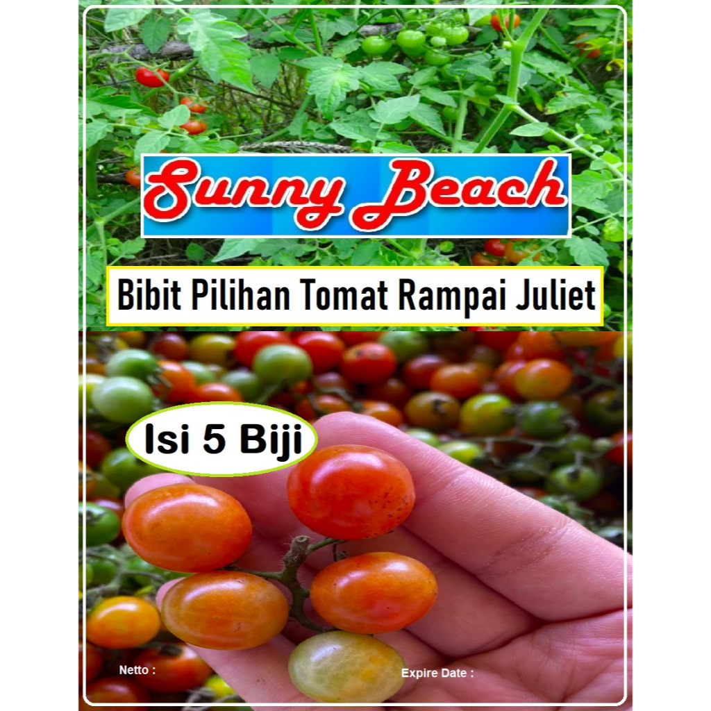 Bibit Pilihan Tomat Rampai Juliet | Biji Benih Tomat Rampai | Bibit Tomat Kelereng