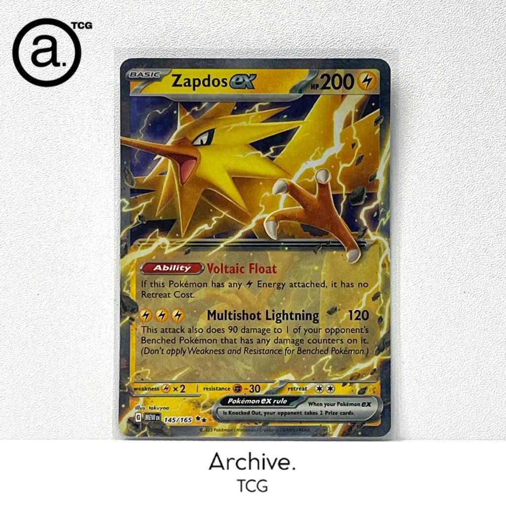 Zapdos ex RR (145/165) Pokemon English ~ Scarlet & Violet 151 (MEW)