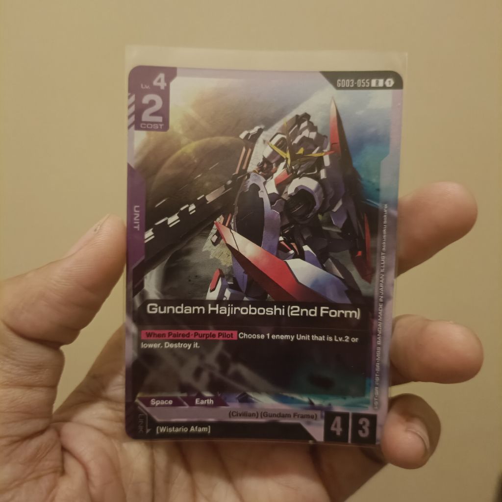 Gundam TCG GD03 ENGLISH GD03-055 R Gundam Hajiroboshi Kartu Single Card Games