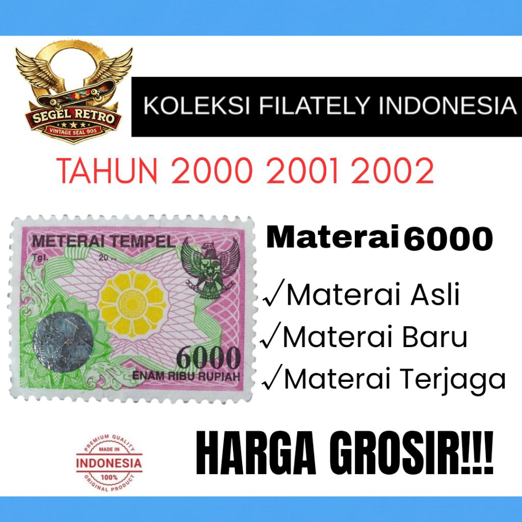 MATERAI 6000 TAHUN 2000 2001 2002 (NEW/BARU)