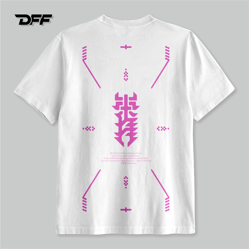 DFF - Cyberpunk Pink Regular White T-Shirt