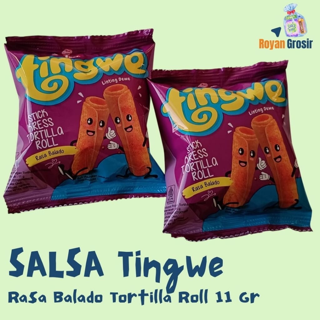 Salsa Tortilla Roll Rasa Balado Snack Jadul