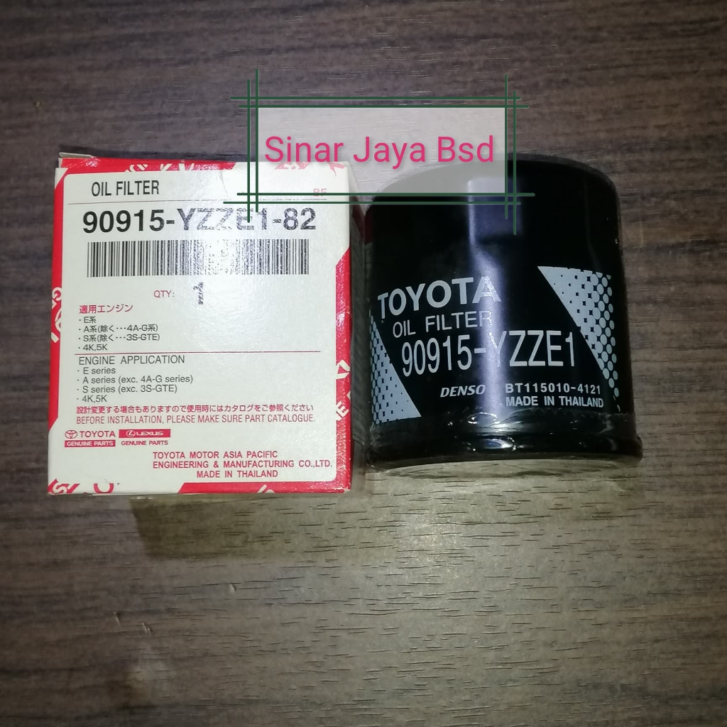 Filter Oli Toyota Great Corolla All New Yaris Vios Soluna 90915-YZZE1-82 ORI 100%
