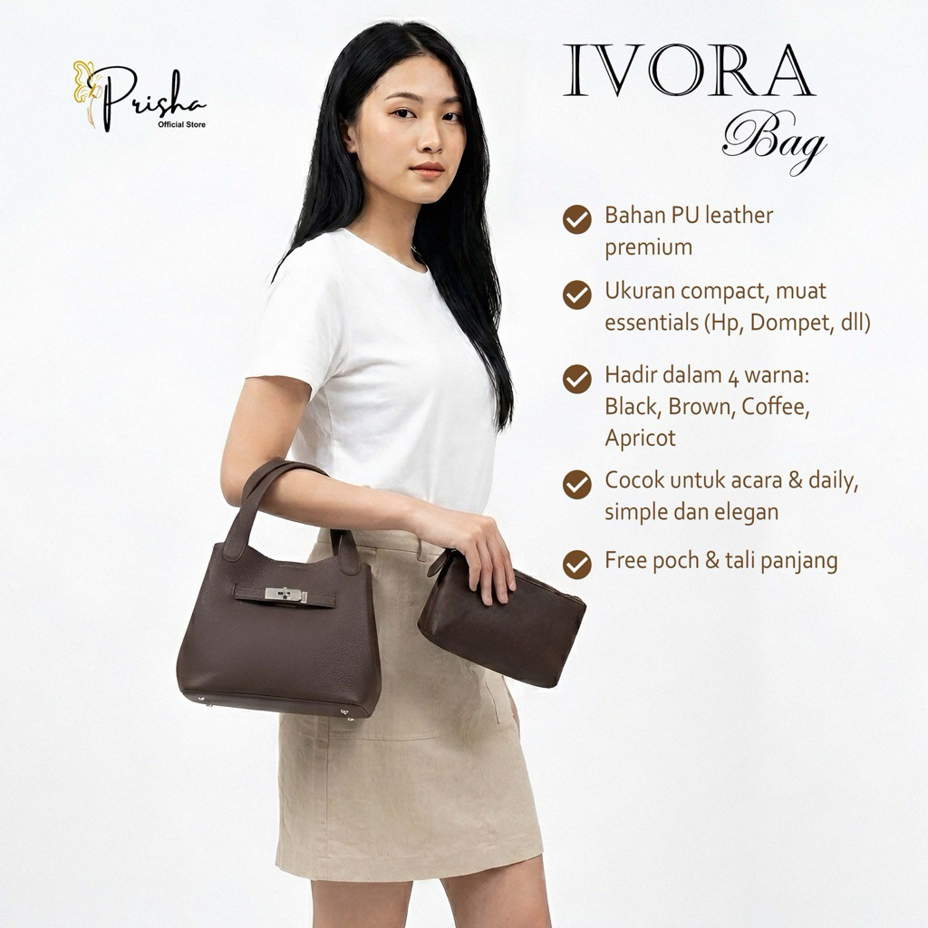 IVORA Handbag Tas Wanita | Tas Selempang Wanita Terbaru Premium Import