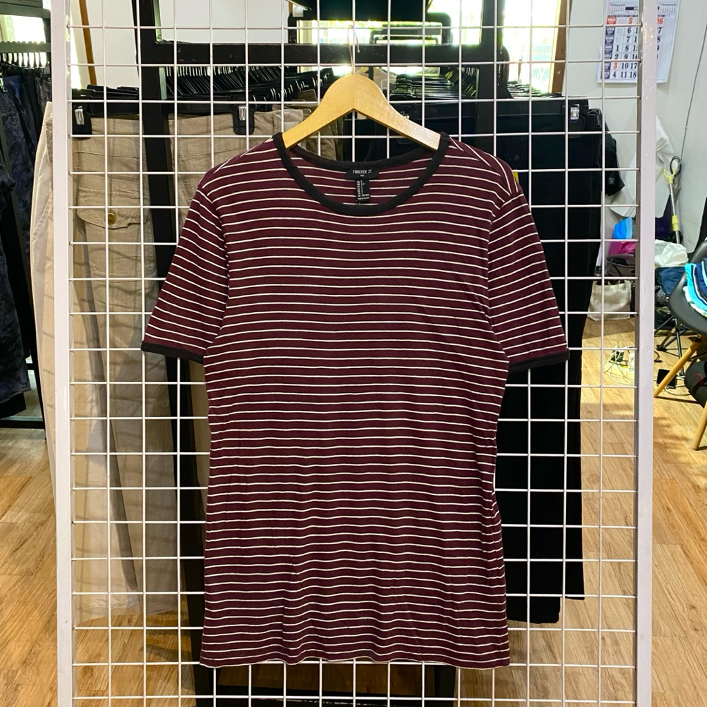 Forever21 Men Stripe Tee