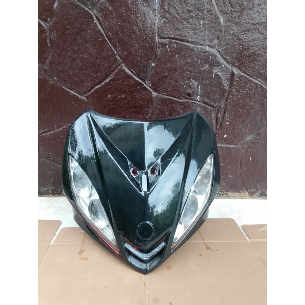 TAMENG PANEL DEPAN JUPITER MX LAMA 20062007200820092010 HITAM + LAMPU SEINNYA+ SOKET TINHAL PASANG O