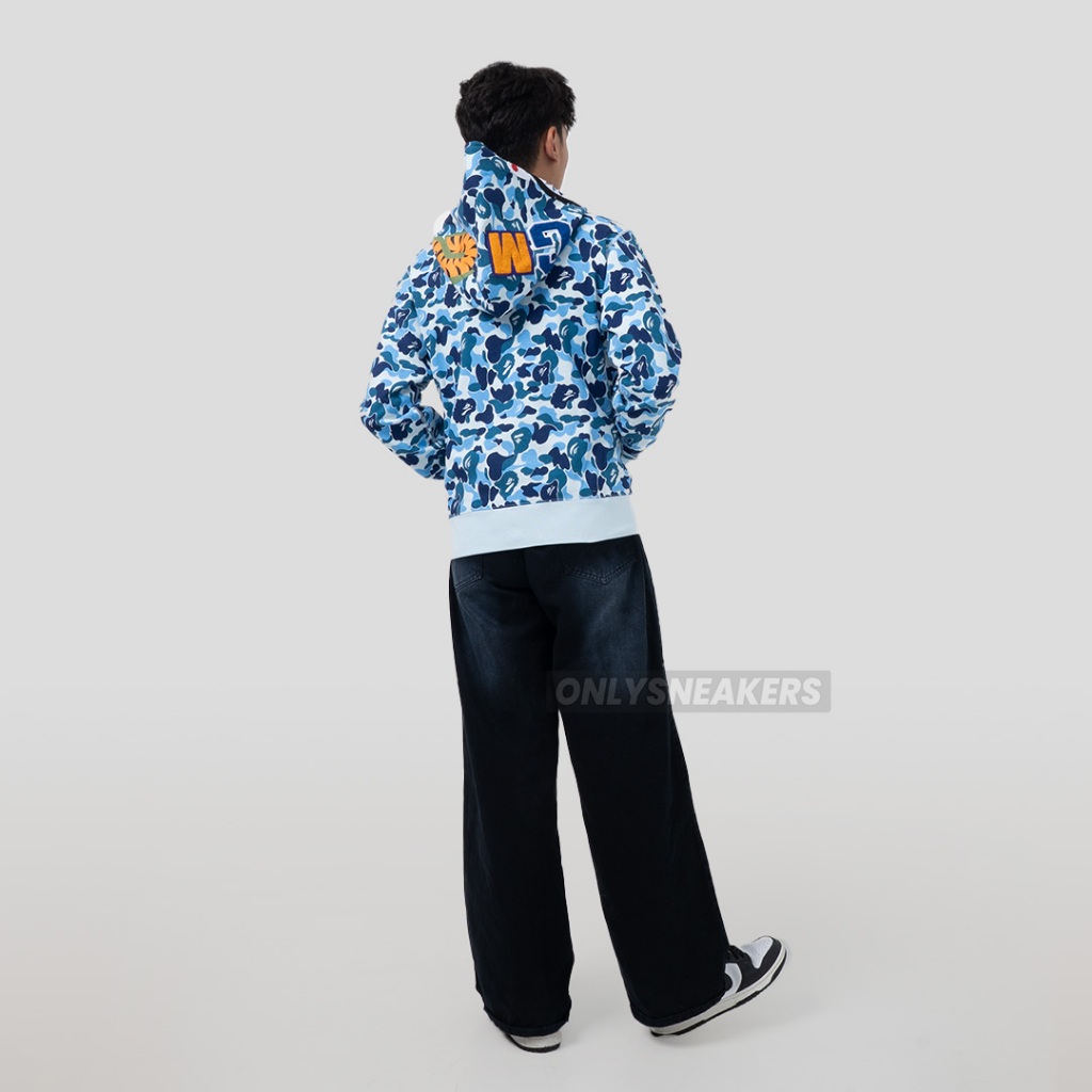 BAPE BLUE CAMO SHARK FULL ZIP HOODIE