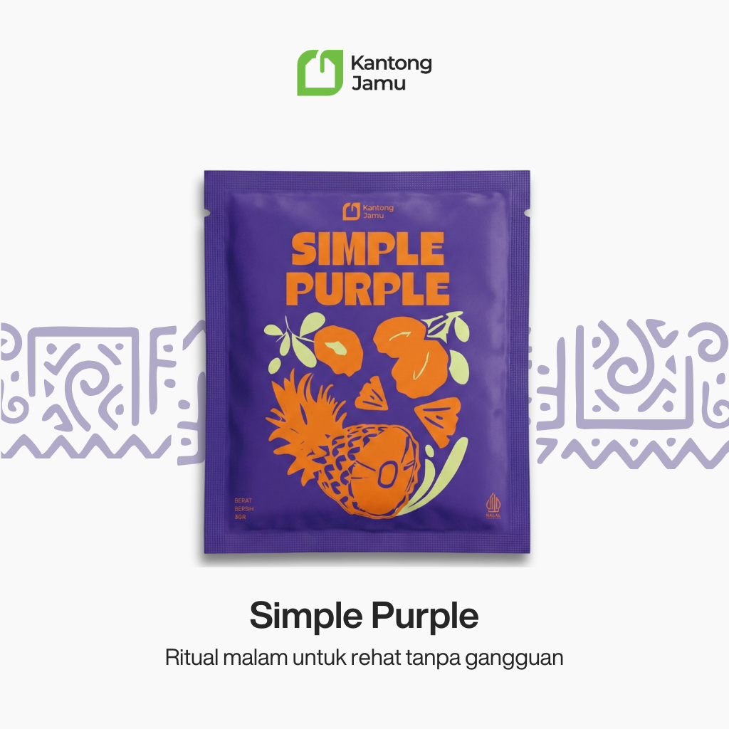 Kantong Jamu Simple Purple Sachet 3gr | Teh Herbal Bunga Telang Lavender | Minuman Relaksasi Praktis