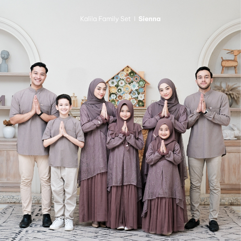 Zayra Hijab | Kalila Sienna - Dress Gamis Wanita Brokat Kondangan Lebaran Jumbo Elegan Koko Anak Dew