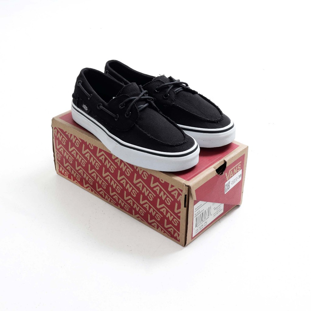 (SZBD) Sepatu Sneakers Vans Zapato Del Barco Black White