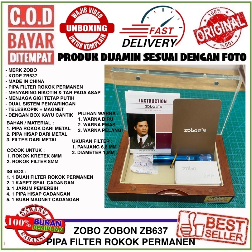 ZOBO ZB637 / ZB-637 / ZB 637 Permanen Double Action Untuk 8mm