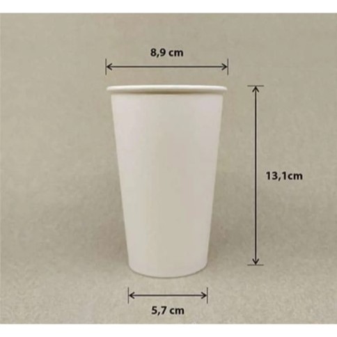 TKKH PAPER CUP 16oz POLOS PAPER CUP TINGGI SEDANG + TUTUP ANEKA BENTUK PAPER CUP POLOS 16oz