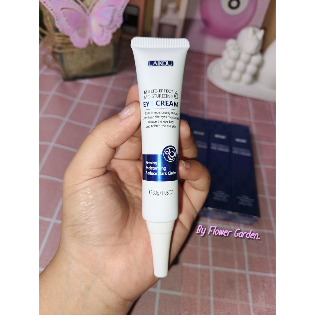 Laikou moizturizing eye cream 30ml BigSize. (Free madame gie sheet mask)