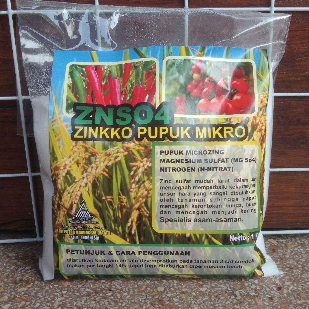 ZINKKO 1 kg ZNSO4 Pupuk Mikro