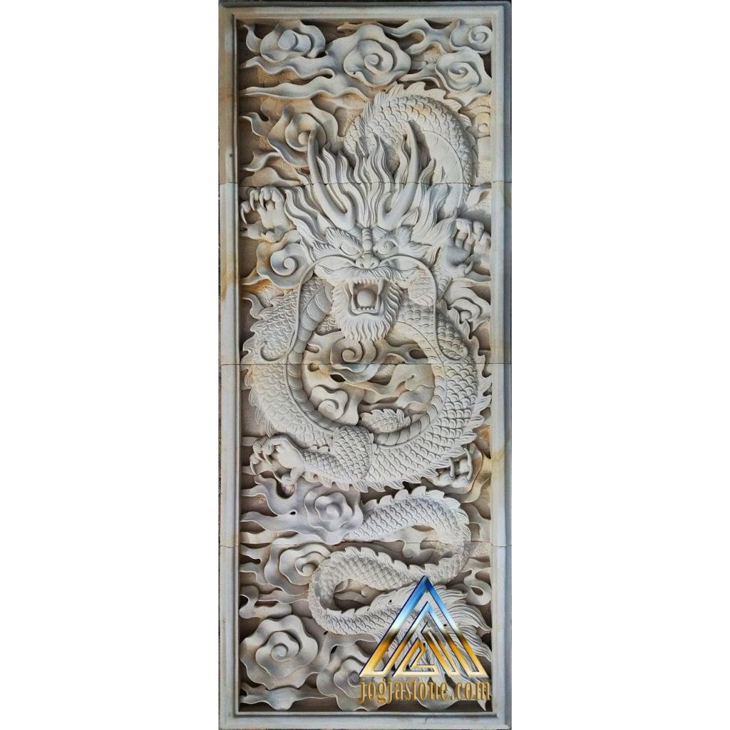 relief batu alam jogja design naga