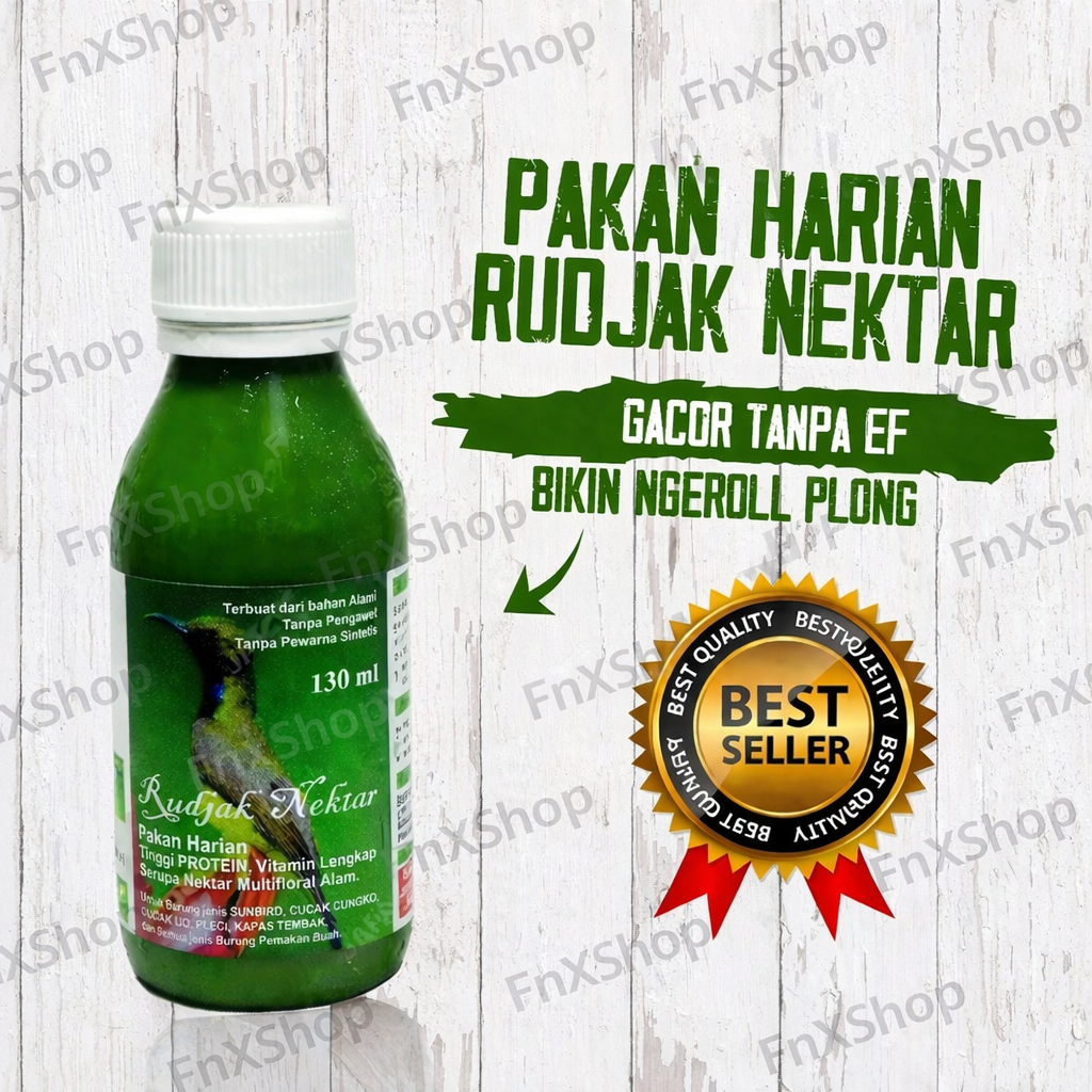 Rudjak Nektar 130ml ( Pakan Harian Burung Tanpa Kroto )
