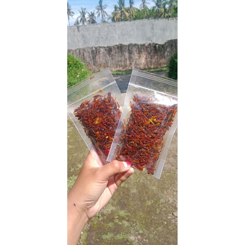 Belalang goreng krispi pedas manis original camilan khas