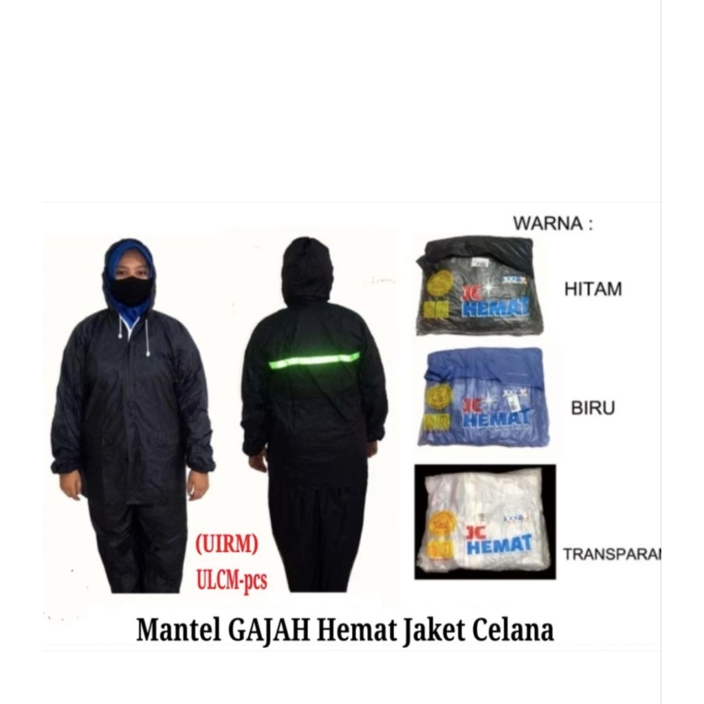 Jas Hujan / Mantel Gajah Elephant Brand Hemat Jaket & Celana / Set