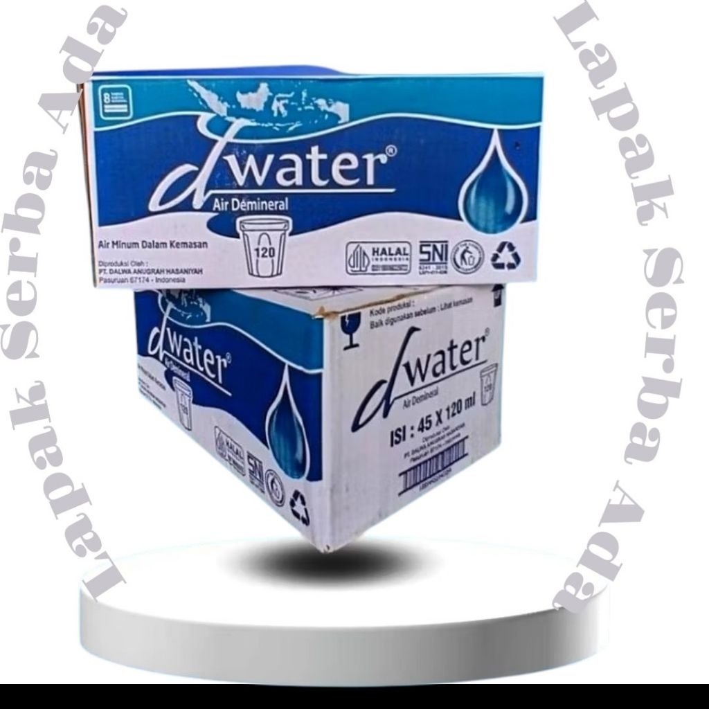 air mineral dalwa water kemasan 1 box isi 120 ml x 45 cup mini/air mineral cup mini 1 box
