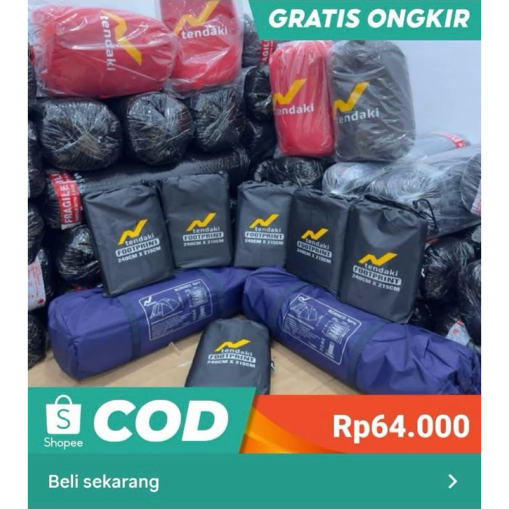 FOOTPRINT TENDAKI ALAS TENDA BORNEO 4 PRO 4P FOOT PRINT