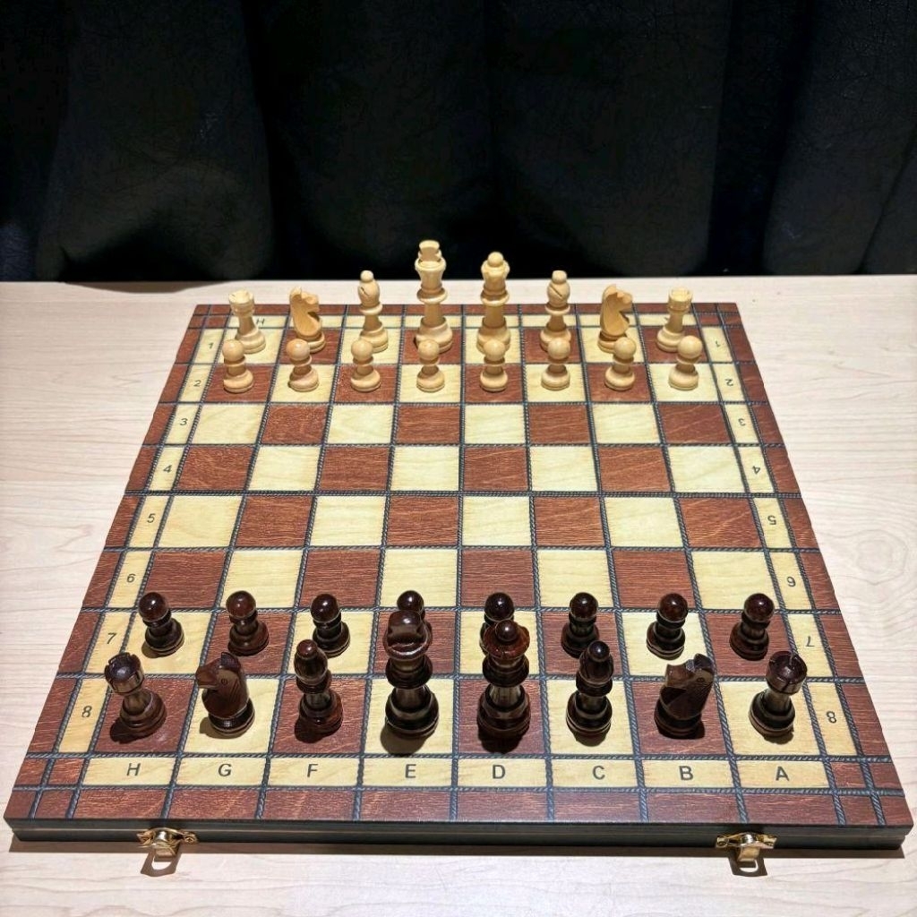 Papan Catur Kayu Magnet Wooden Magnetic Chess Catur Premium