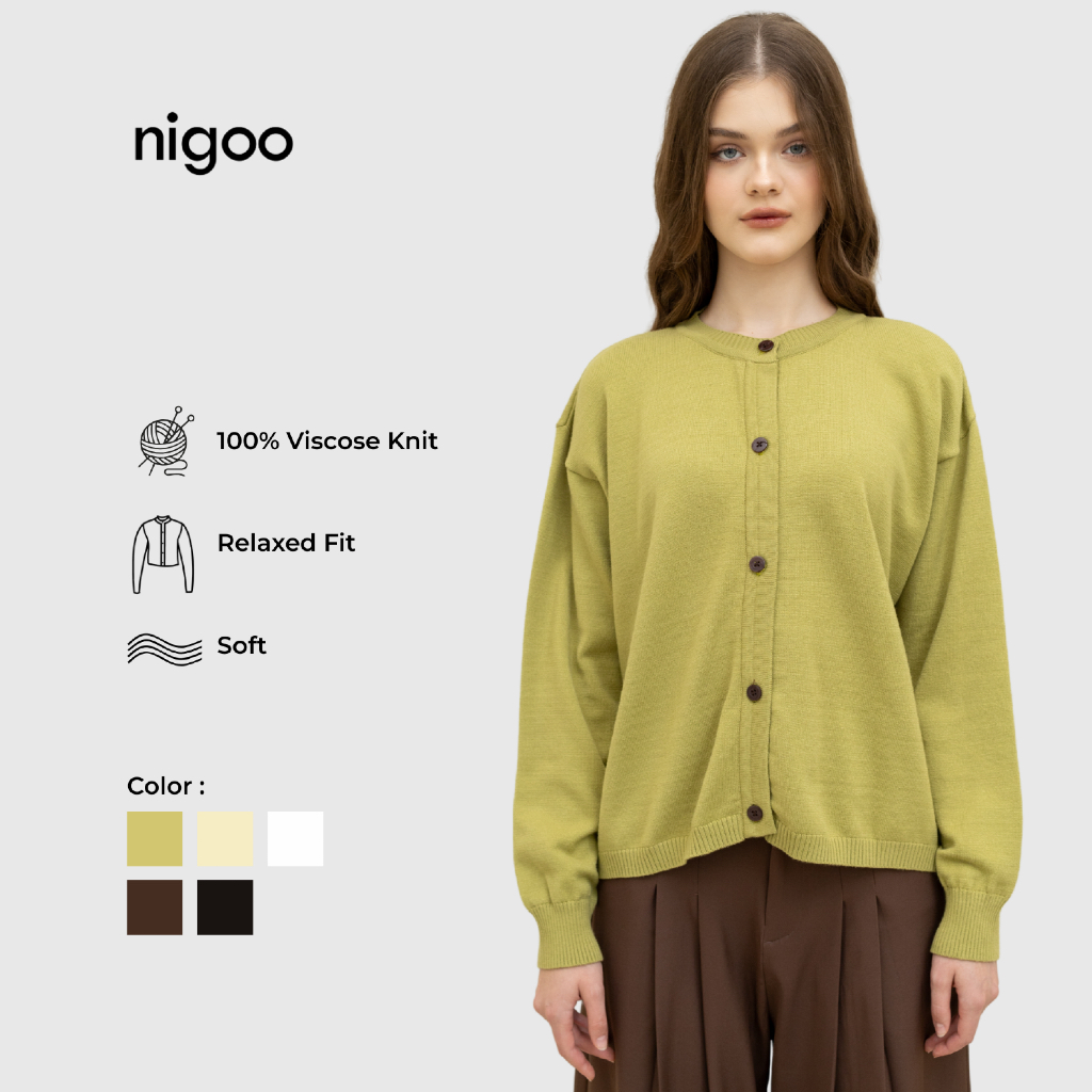 NIGOO Poppy Cardigan Polos Knitwear Wanita
