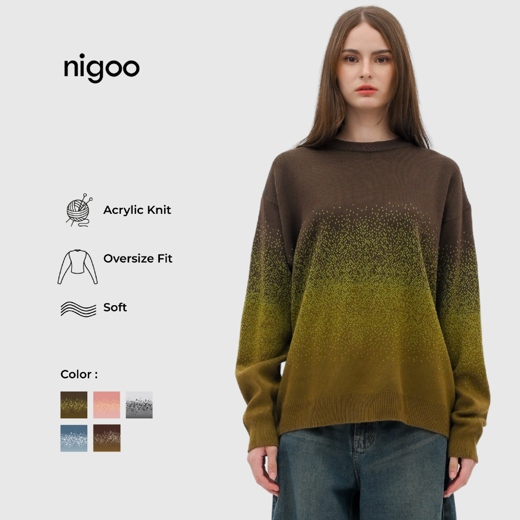 NIGOO Gradia Oversize Sweater Rajut Knitwear Wanita