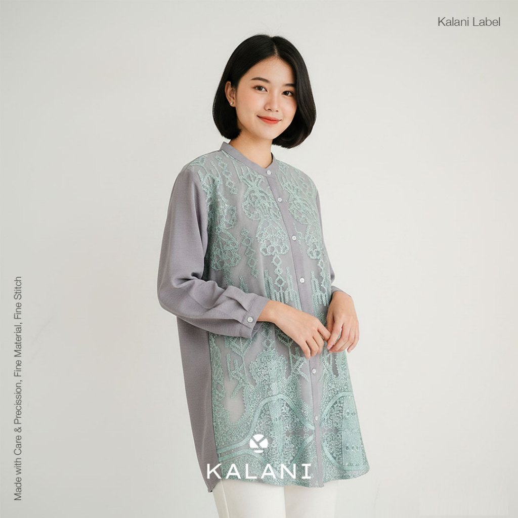 KALANI LABEL Kemeja Wanita Bahan Katun Rayon