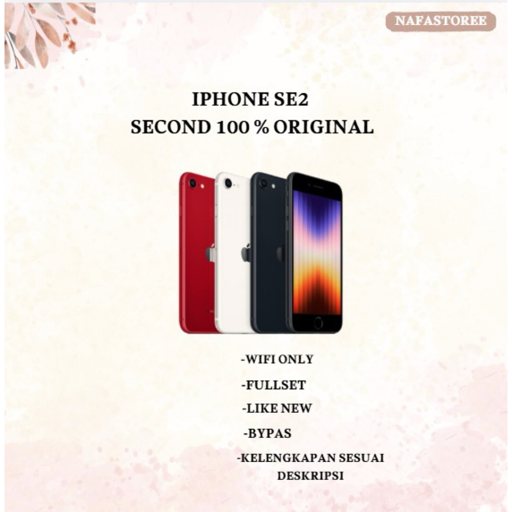 iPhone SE2 WIFI Only 64GB/128GB/256GB 128GB/256GB/512GB Second Original Mulus Fullset /iCloud Unlock