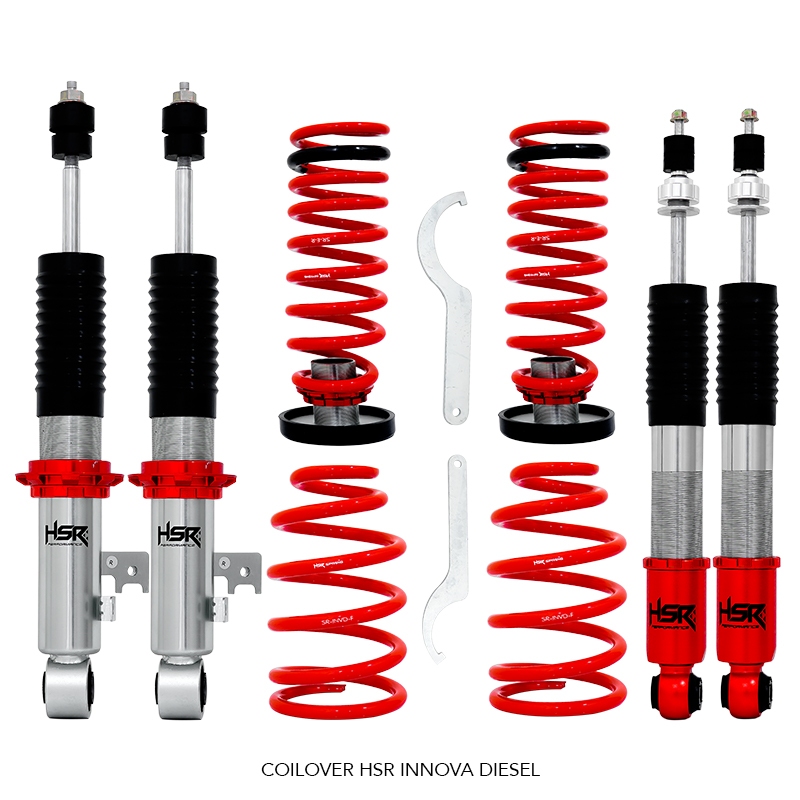 COILOVER HSR RED FRONT REAR TOYOTA INNOVA DIESEL