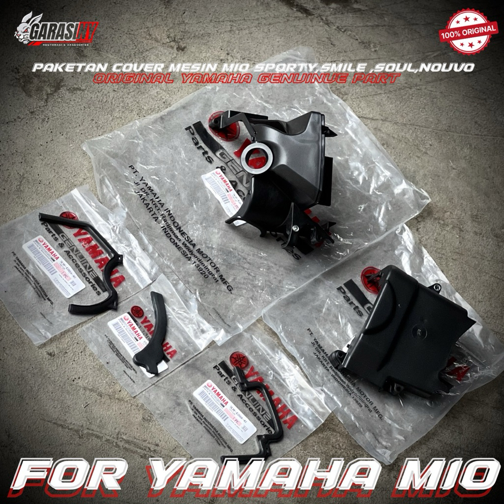 PAKET PAKETAN COVER MESIN MIO SPORTY,SMILE,SOUL,NOUVO,FINO ORIGINAL YAMAHA