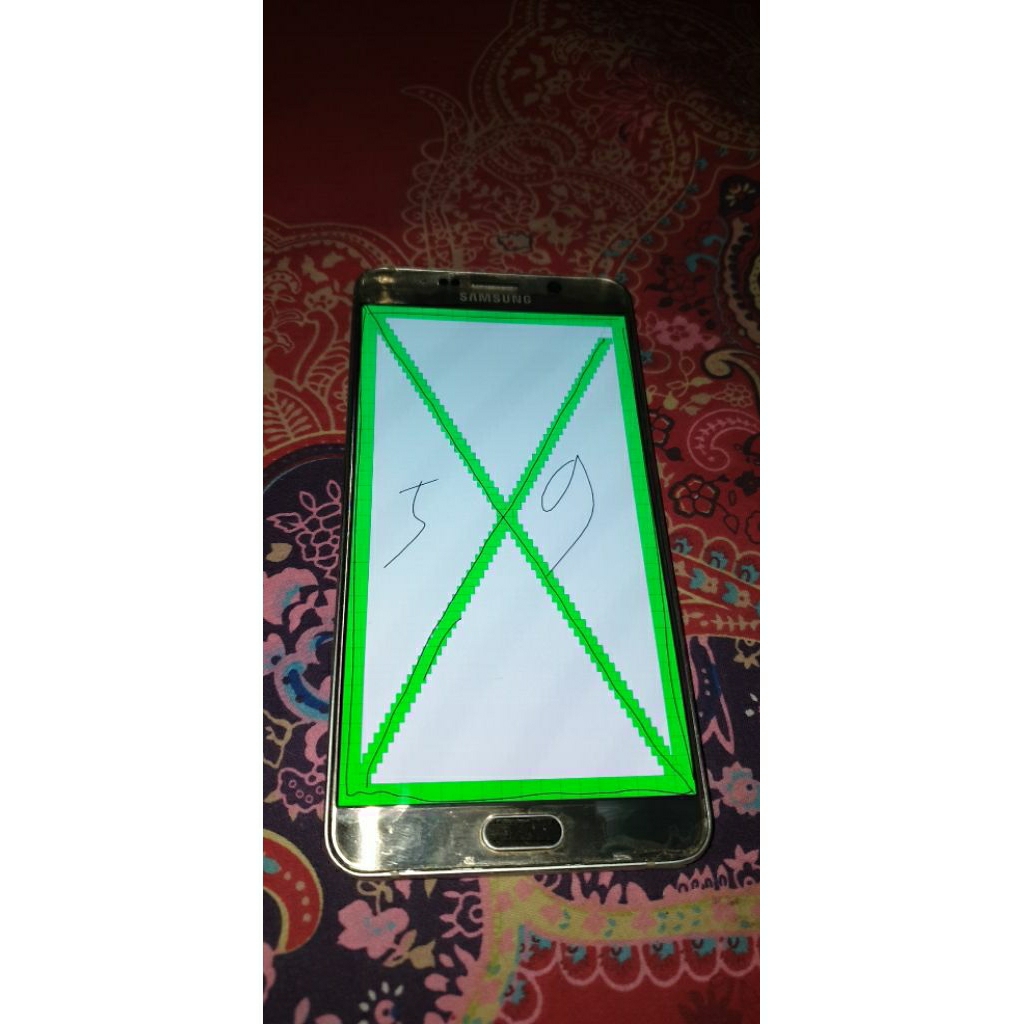 Lcd samsung note 5 gold ori copotan