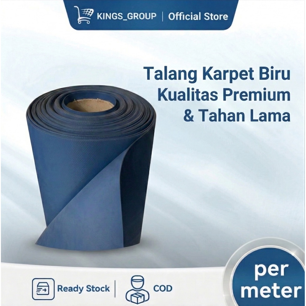 Talang Air Karpet Biru lebar 70 cm full anti sobek