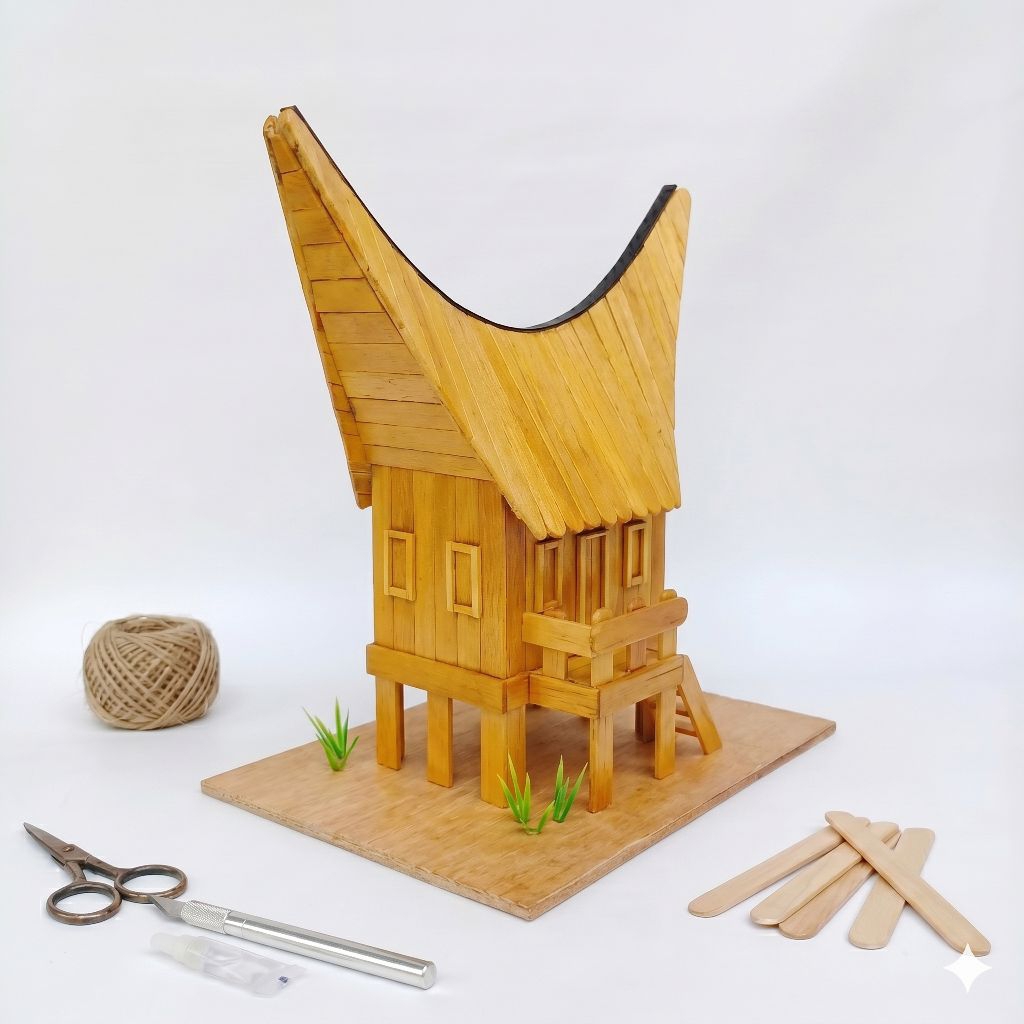 Miniatur Rumah Adat Tongkonan Rumah adat Toraja khas Sulawesi selatan